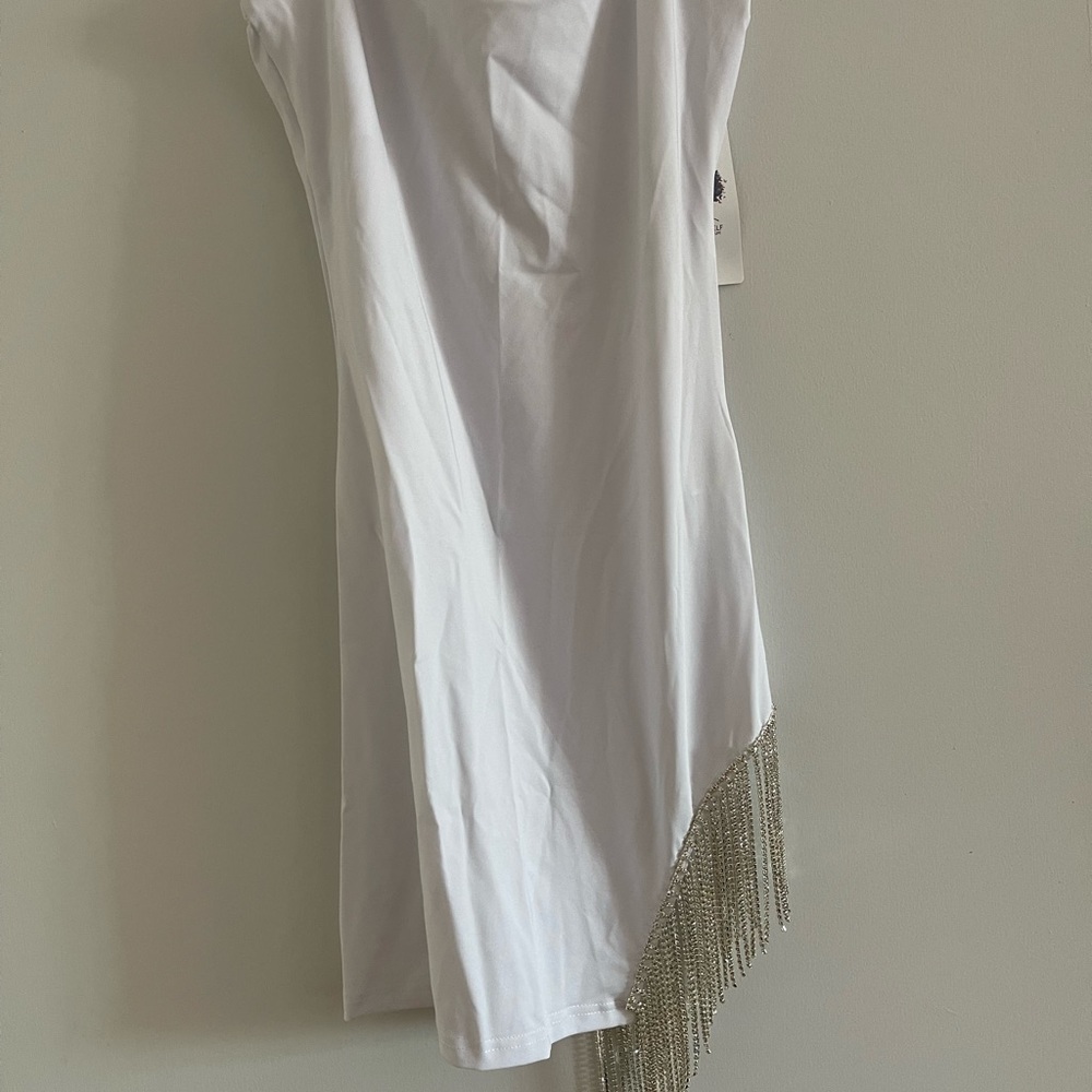 White dress with crystals